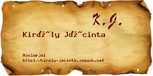 Király Jácinta névjegykártya